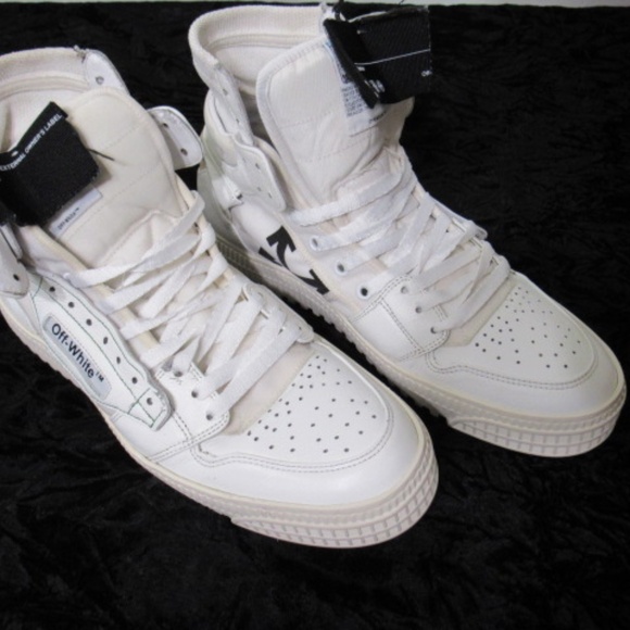 Off-White Off Court 3.0 Men's White/White Leather High Top Sneakers Sz 42 US 9 - Picture 3 of 16